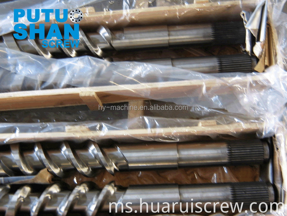 Skru kembar selari bimetallic untuk extruder PVC (WPC)